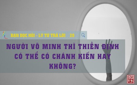 Người Vô Minh Thì Thiền Định Có Thể Có Chánh Kiến Hay Không